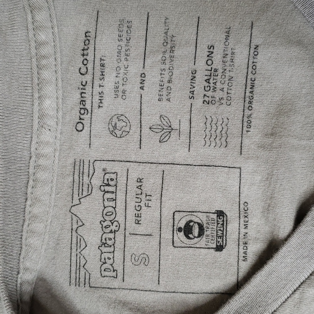 Patagonia FITZ ROY BISON Crew T-Shirt Sz S - Picture 6 of 7
